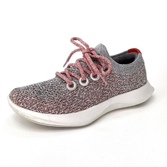 Allbirds Tree Dashers Women's Sneakers Size 7 Gray Orange Running Shoe EUC - Picture 1 of 12